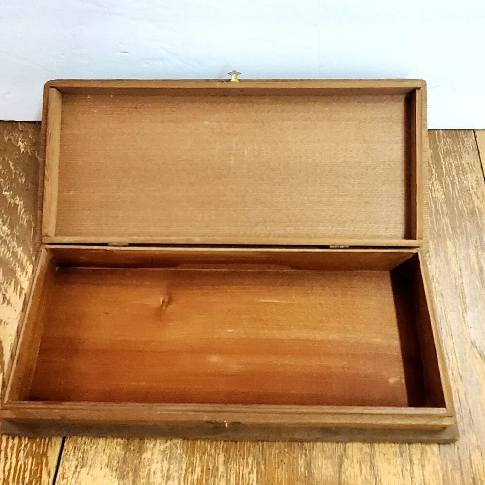 Vintage Johnston's Candies Wooden Chocolate Box Antique Advertising Decor